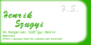 henrik szugyi business card